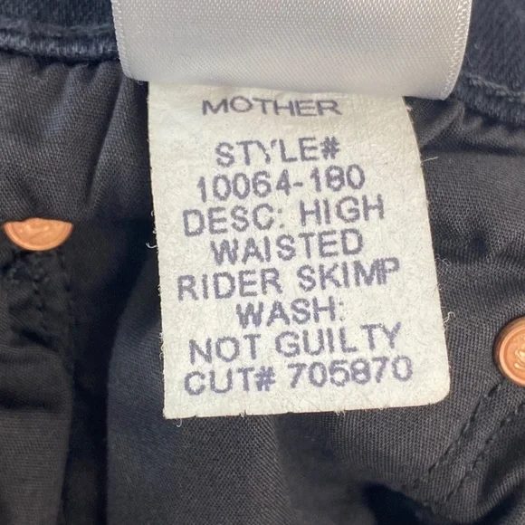 MOTHER High Waisted Rider Skip Jean in Not Guilty Size 24 - Picture 13 of 13